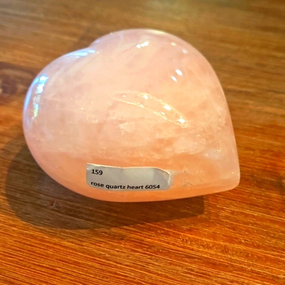 NEW Rose Quartz Heart Stone 3.1/2"